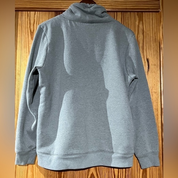 PINK Victoria’s Secret Gray Cowl Neck Sherpa Core Sweatshirt Pockets - Picture 12 of 14